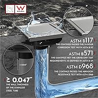 Vista 5 de WEBANG - Drenaje de ducha cuadrado de 6 pulgadas cepillado con brida reversible de 2 en 1, cubierta extraíble con inserto de azulejos, rejilla