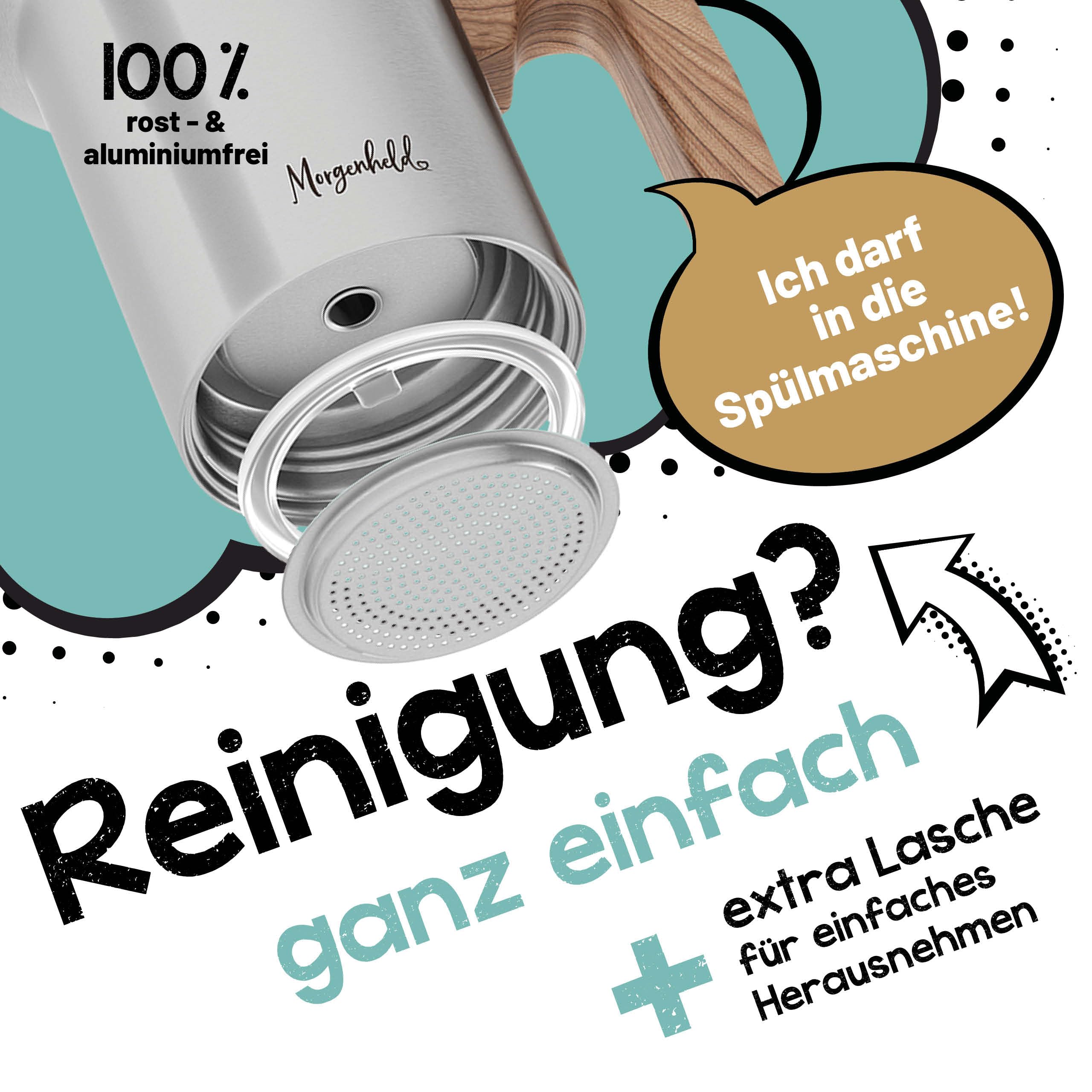 Morgenheld Kawiarka indukcyjna 300 ml – zaparzacz do espresso, 6 filiżanek