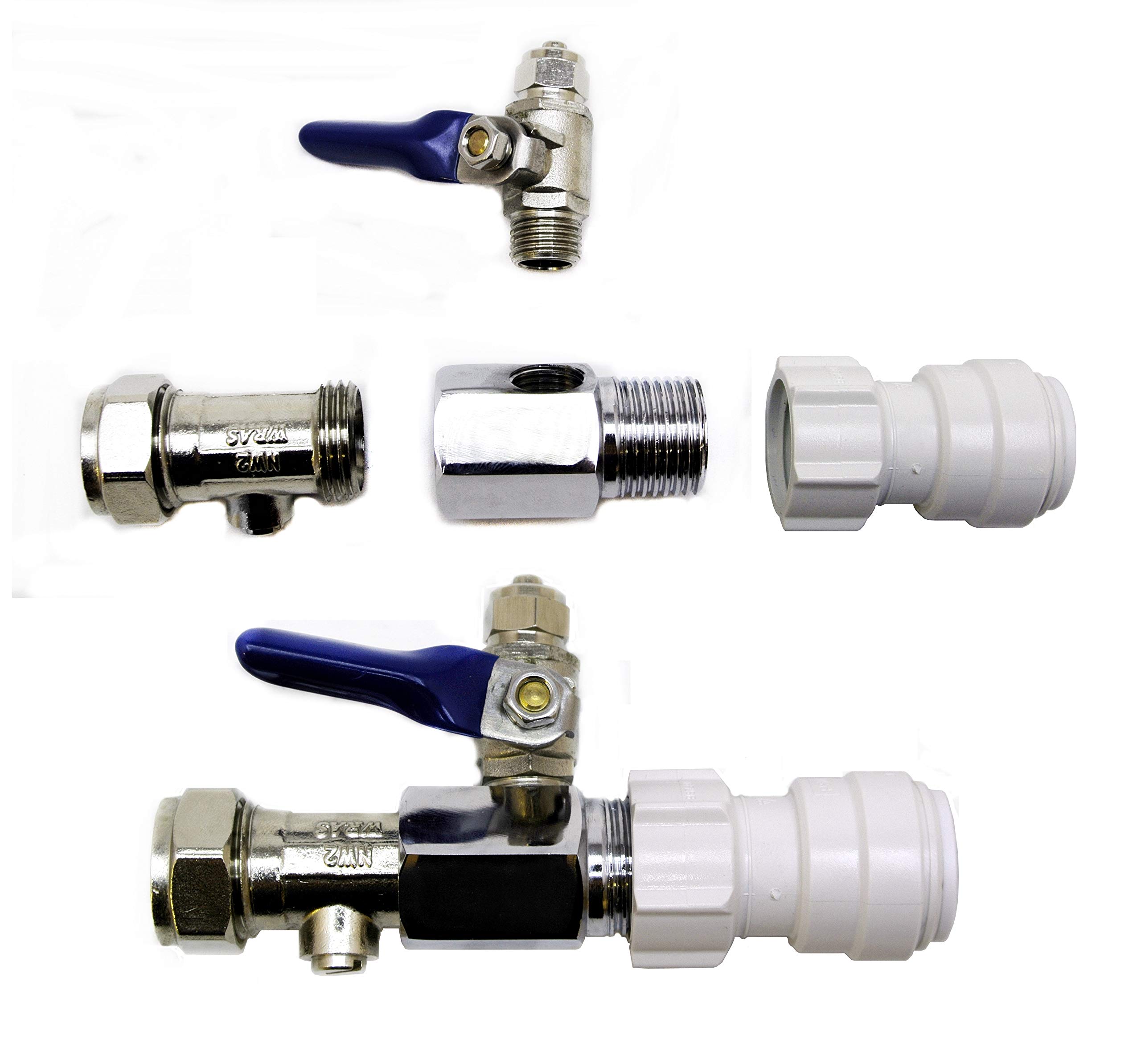 Finerfilters Système de filtre à eau compact pour aquarium à osmose inverse à 3 étapes pour poissons tropicaux avec membrane de 50 GPD