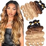 12A Grade Ombre Bundles Human Hair (T1B/30/27,16 18 20 22) Ombre Body Wave 4 Bundles Human Hair 100% Unprocessed Virgin Brazilian Body Wave Human Hair Weave Bundles