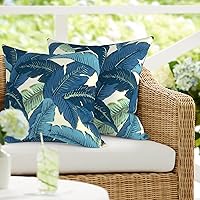 Vista 86 de Paquete de 2 almohadas lumbares impermeables para exteriores con rellenos, 12 x 20 pulgadas, almohada decorativa rectangular para patio, hogar