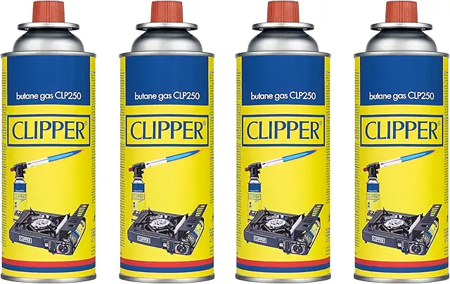 Cartucho Gas Clipper 400ml Universal - Válvula GLP250 para Camping y Cocinas