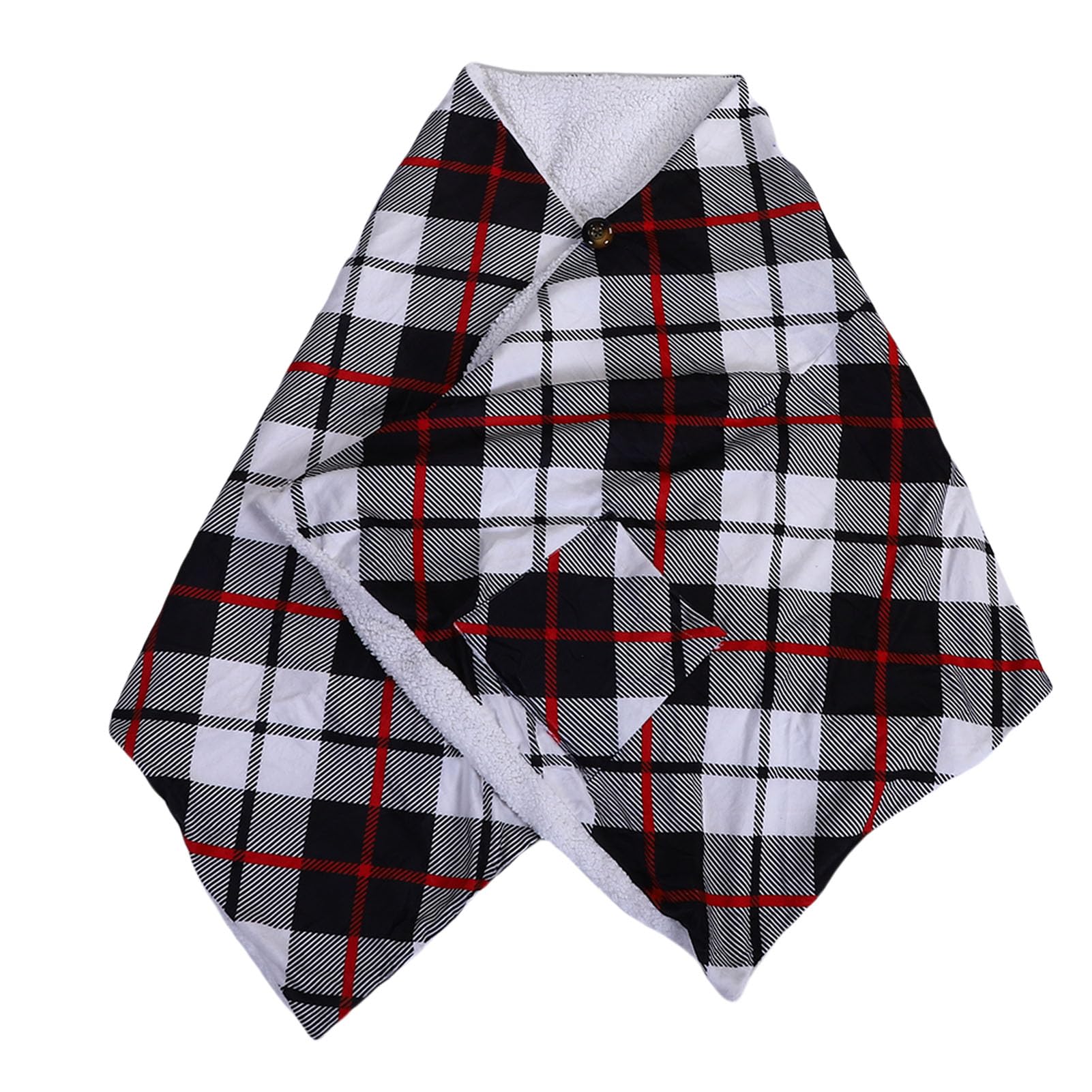 Heated Blanket Wearable Shawl, 3 Heat Settings Soft Velvet Electric Wrap Poncho Blanket He...