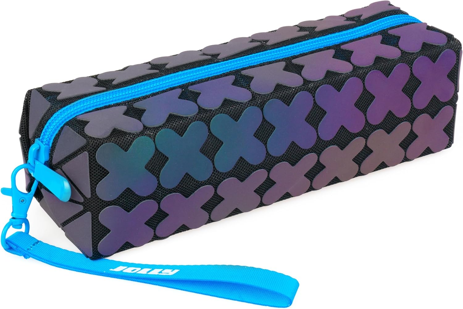 Jolly Next Generation Schüttelpennal Luminous, Stylish Pencil Case with 3D Design, Hand Strap and Zipper, Durable, Practical, Ideal for School and College, blue, shaking pennal