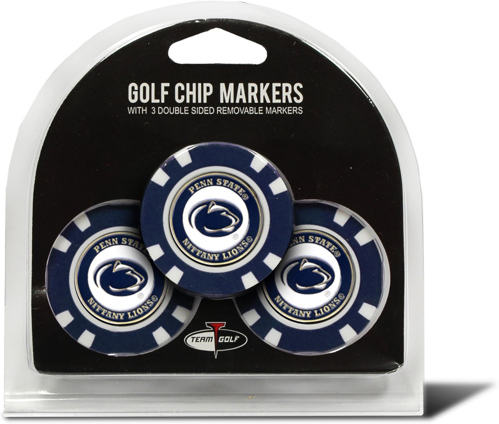 Team Golf NCAA Poker Chip Size with Pop Out Smaller Double-Sided Enamel Markers