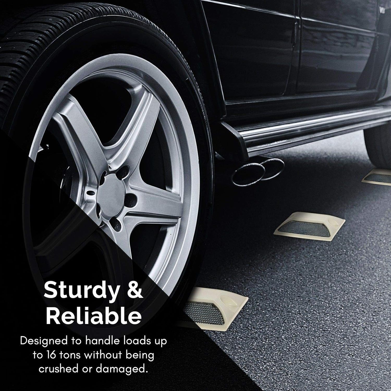 20 Pack Commercial Reflective Road Pavement and Driveway Marker (White)