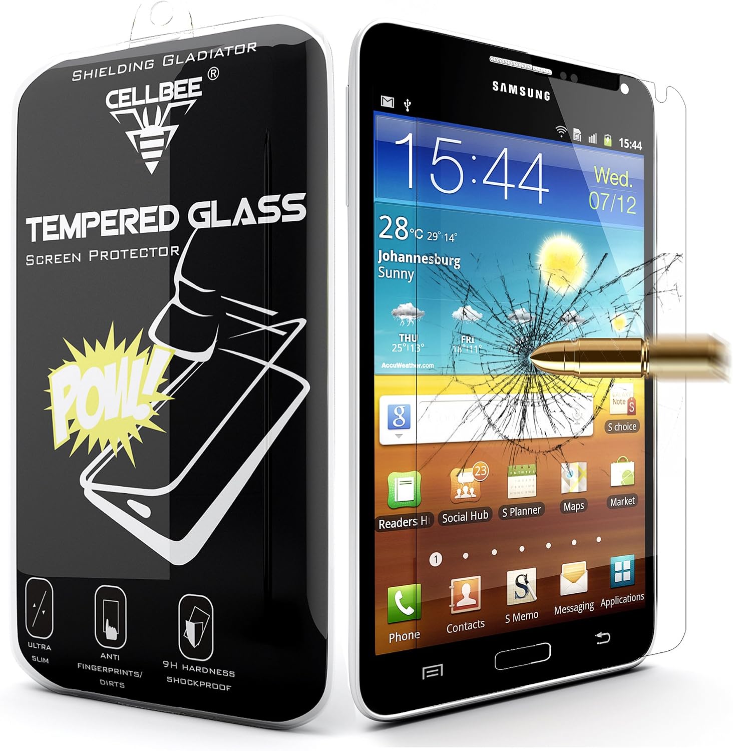 Galaxy Note 4 Screen Protector, CellBee [Shielding Gladiator] Samsung Galaxy Note 4 Premium High Definition Shockproof Clear Tempered Glass Screen Protector 0.3mm Thickness 2.5D Curved Edge for Samsung Galaxy Note 4