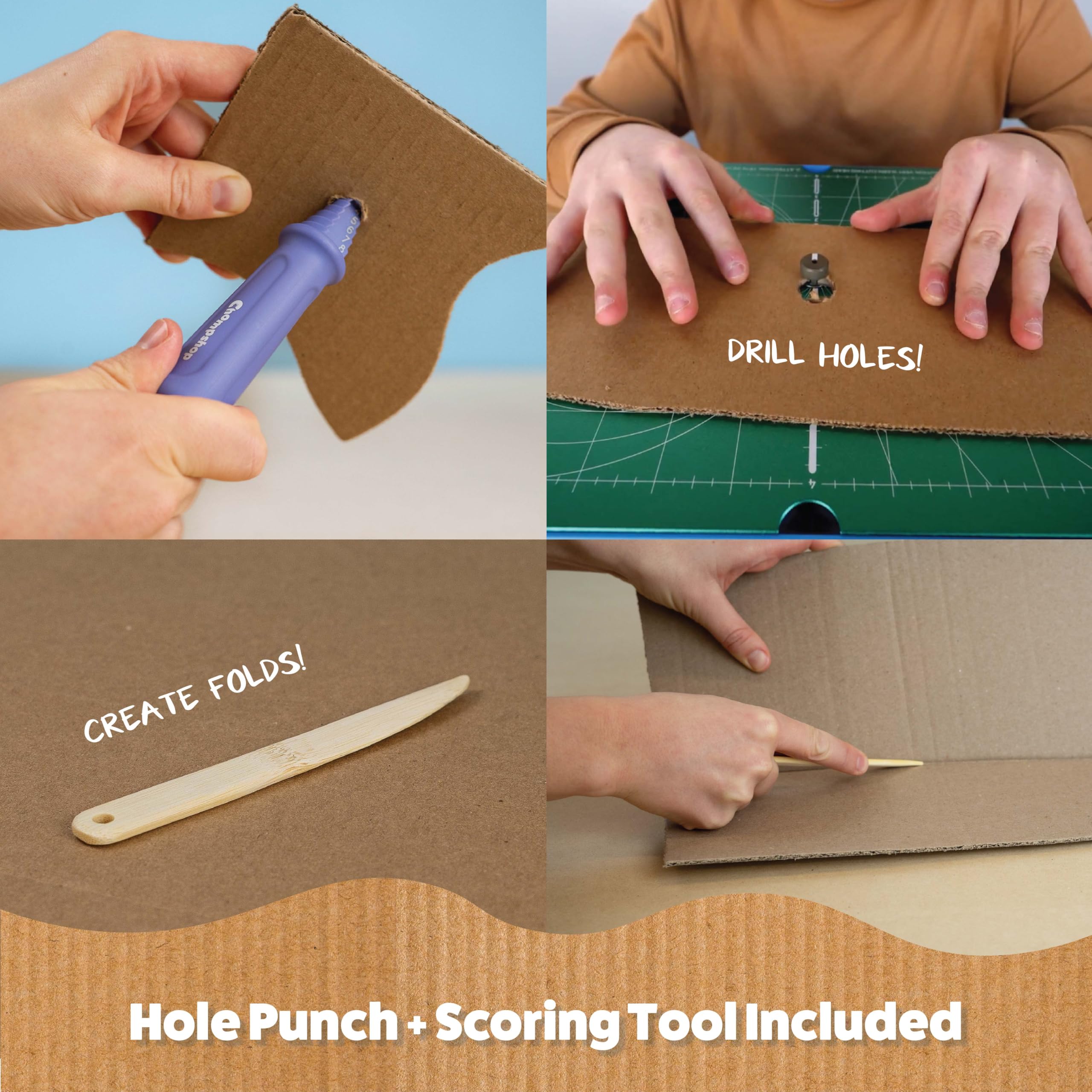 ChompSaw | The Ultimate Kid-Safe Power Tool for Cutting Cardboard | STEM + STEAM Educational Toy for Boys and Girls Ages 5+ | Upcycle Cardboard for Hands-On Learning & Creative Projects