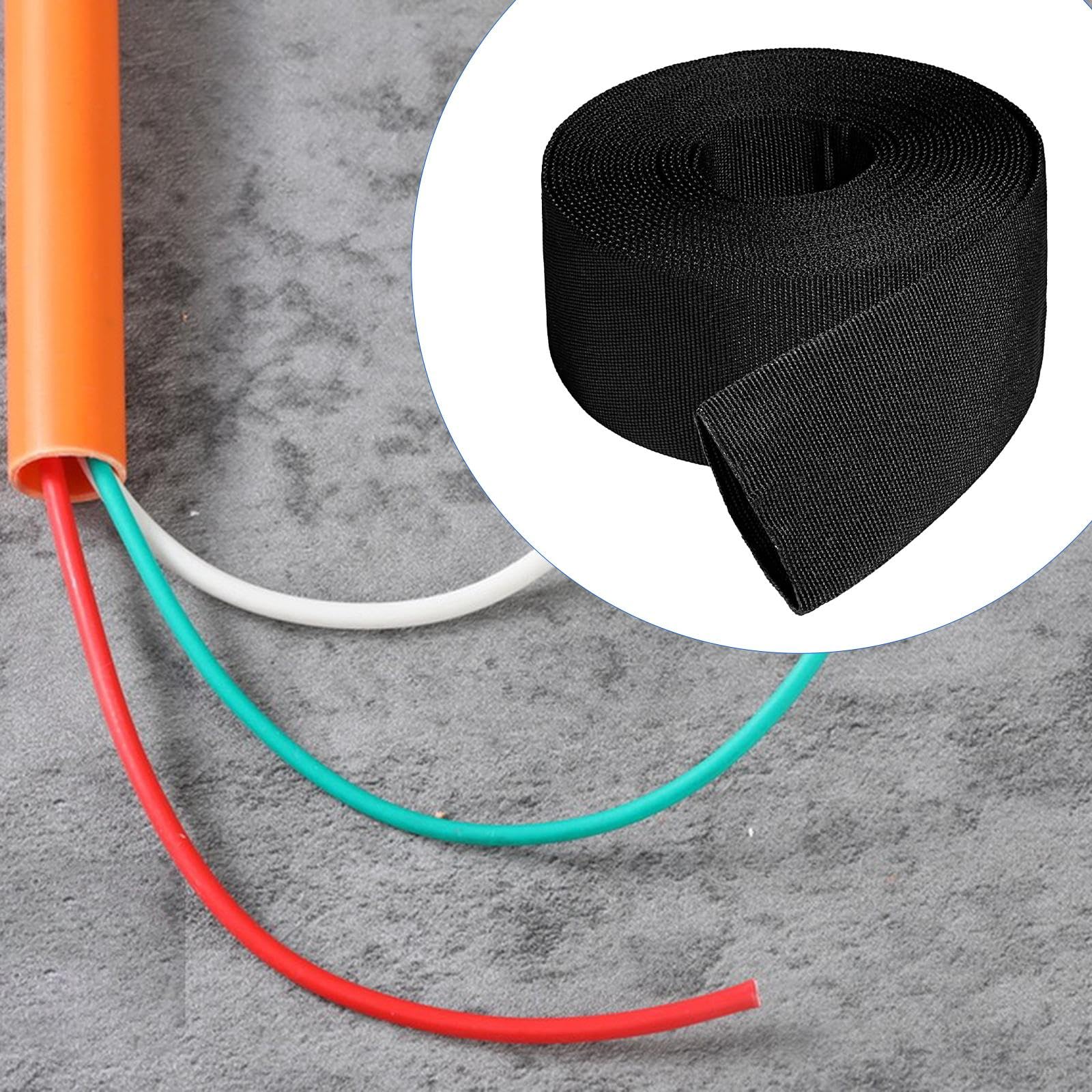 perfk Manguito de manguera hidráulica, cubierta protectora, piezas, herramienta multifunción, regalo, funda de cable de 8 m, funda de cable para soplete de, Ancho 9cm