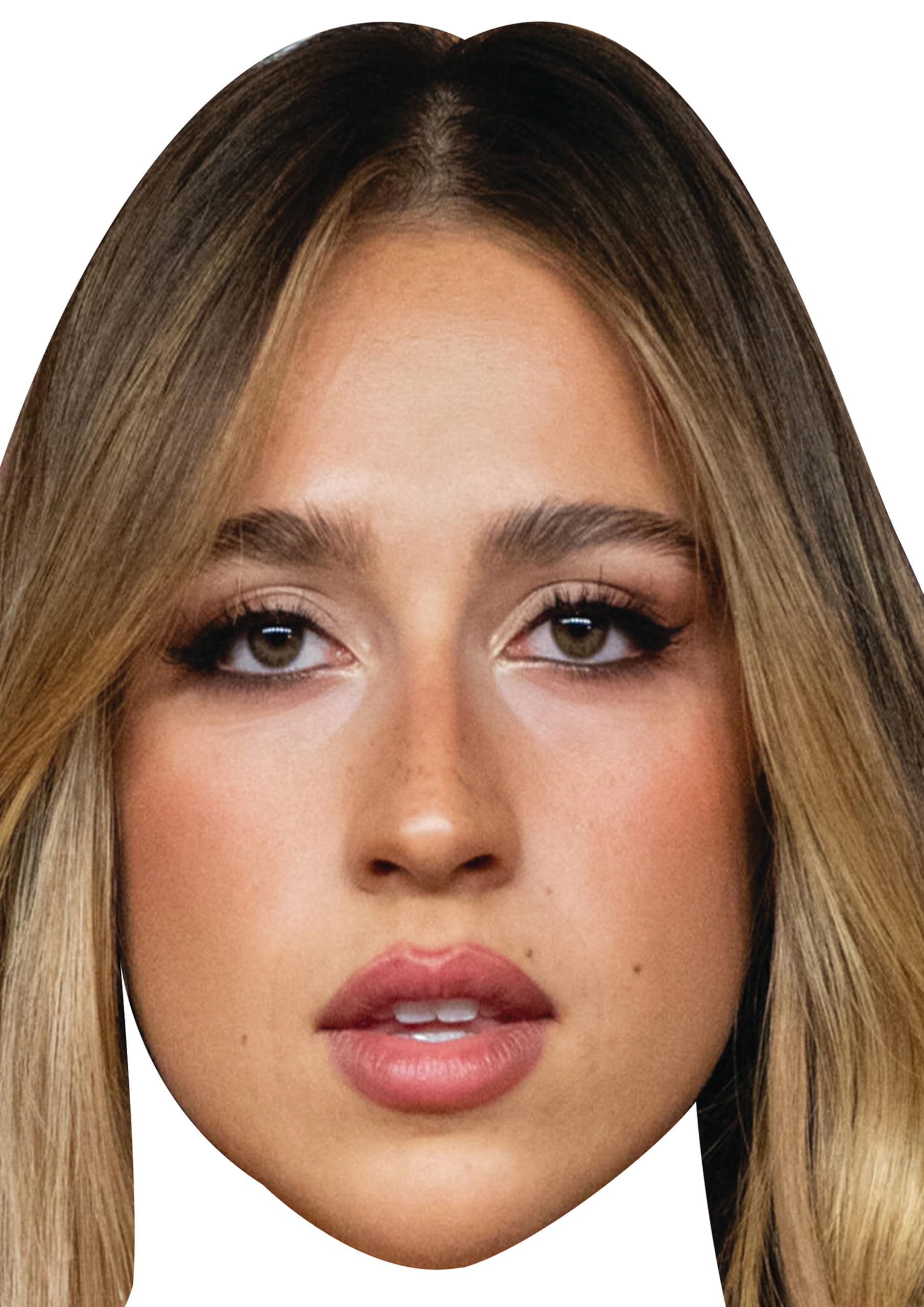 FoxyPrinting Tate Mcrae Celebrity Face Mask – Fancy Dress Mask for Parties & Events, Ready to Wear
