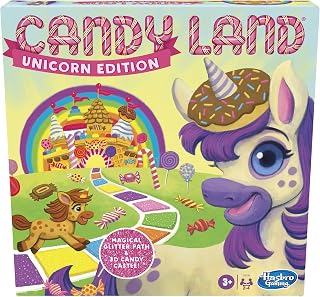 Hasbro Gaming Candy Land Unicorn Edition Board Game for Preschoolers Ages 3+ - Magical Unicorn Path to Rainbow Mountain