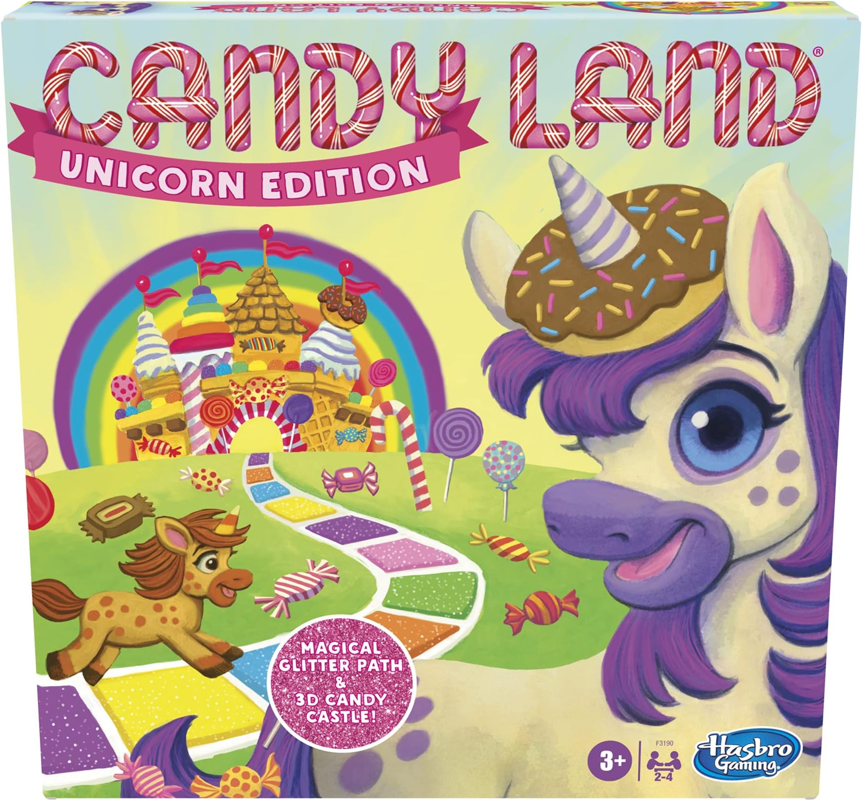 Hasbro Gaming Candy Land Unicorn Edition Preschool Board Game | Back to School Gifts for Kids | Classroom Toys | Ages 3+ (Amazon Exclusive)