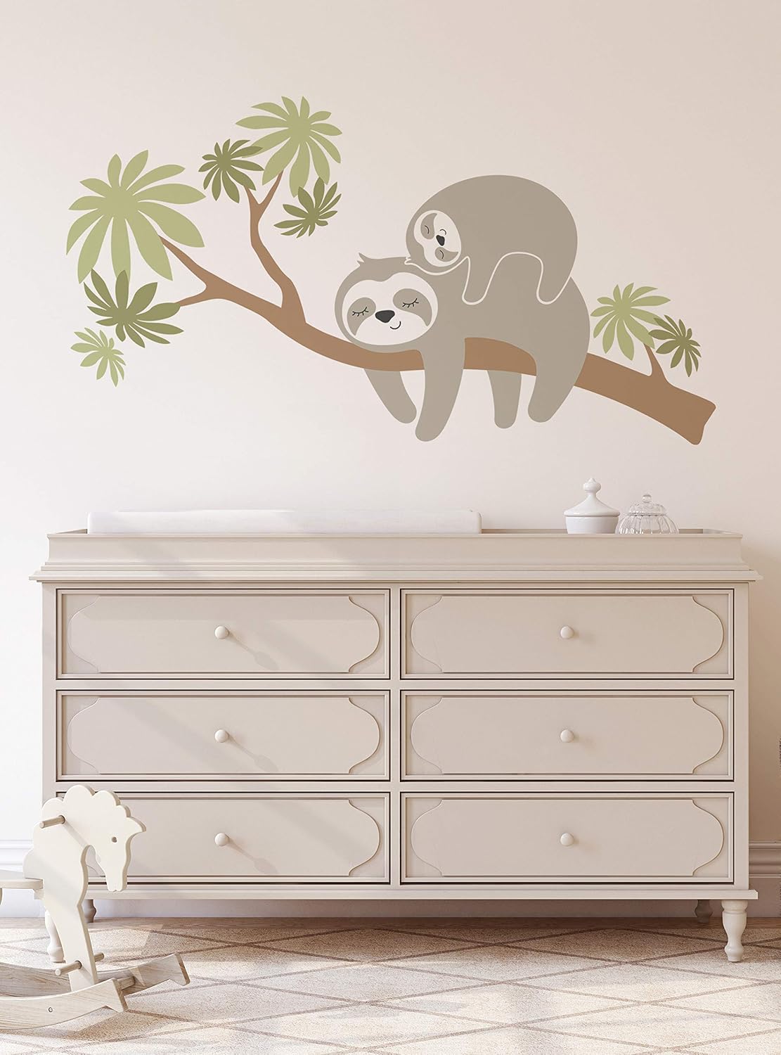 Sloth On A Tree Wall Decal (Scheme C)