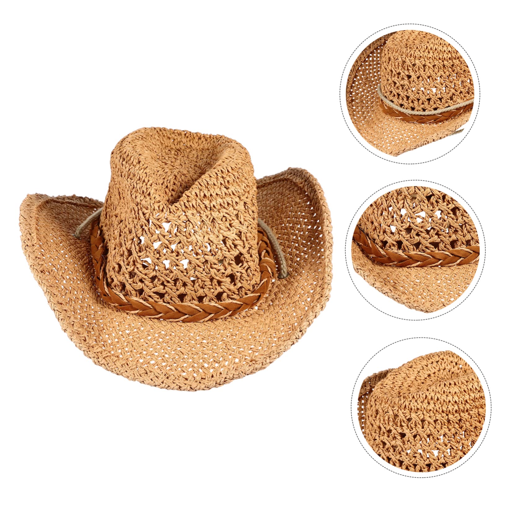 Ciieeo 3 Piezas Sombrero para niños Sombrero Vaquero niño Gorro Sol Bebe Sombreros para Hombre ala Ancha Sombrero Sol Mujer decoración Sombrero Visera Playa