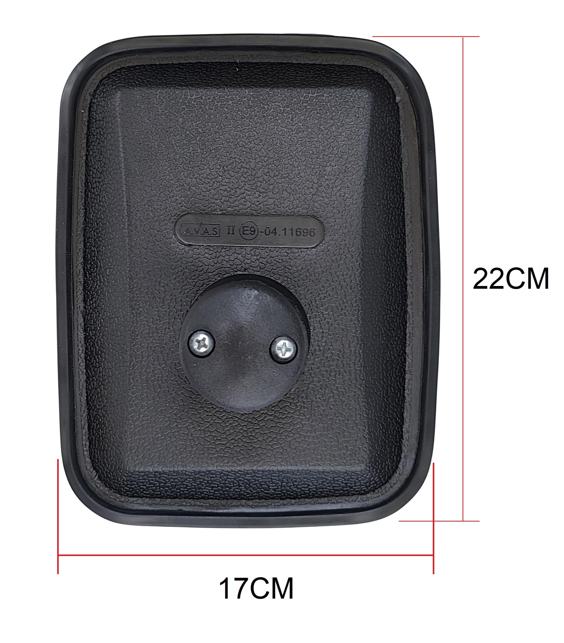 2 specchietti retrovisori retrovisori, universali, 22 x 17 cm, per furgone, camion, auto, trattore, escavatore, sinistro, destro, E9