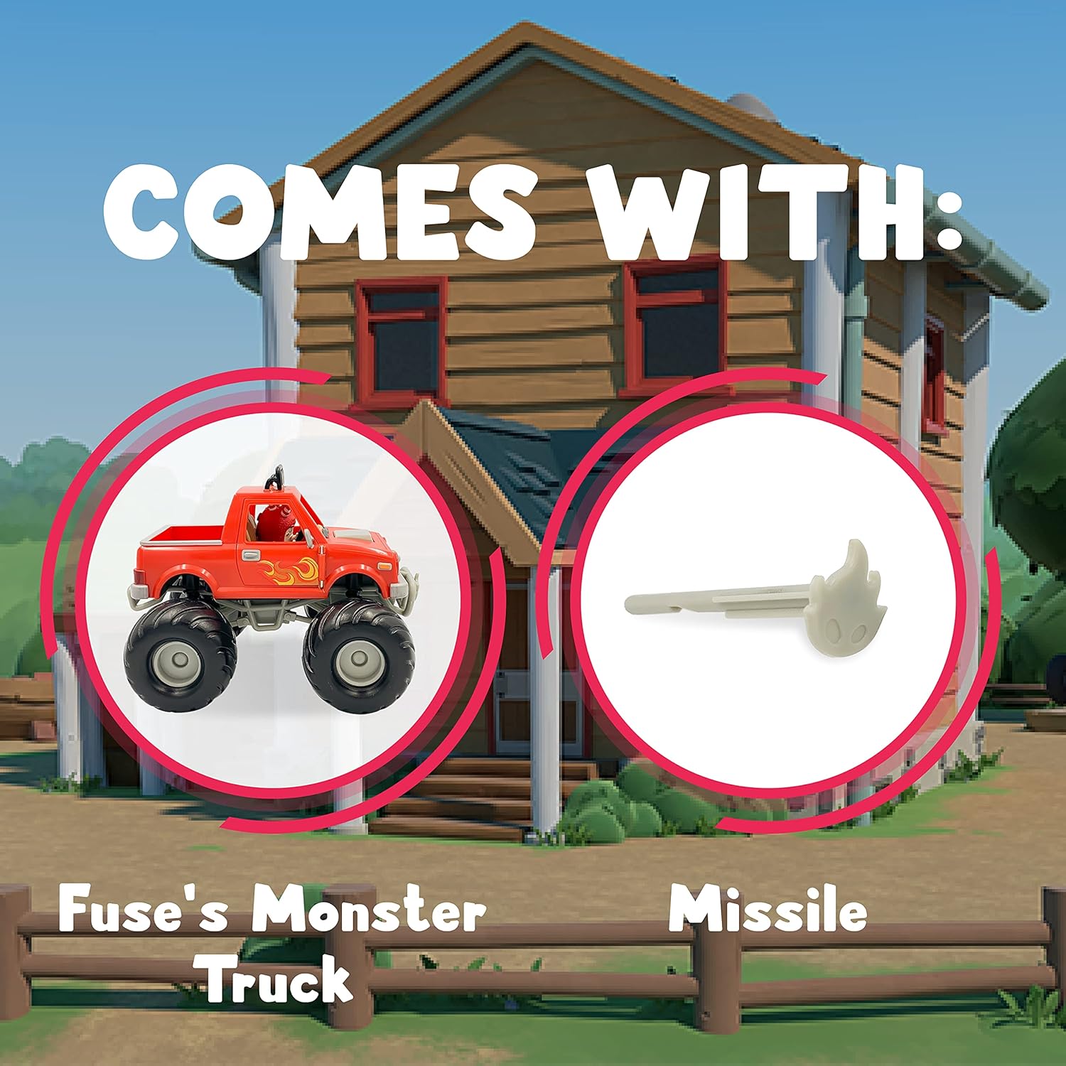 Oddbods Action Vehicle Fuses Monster Truck Push Powered Toy Car for