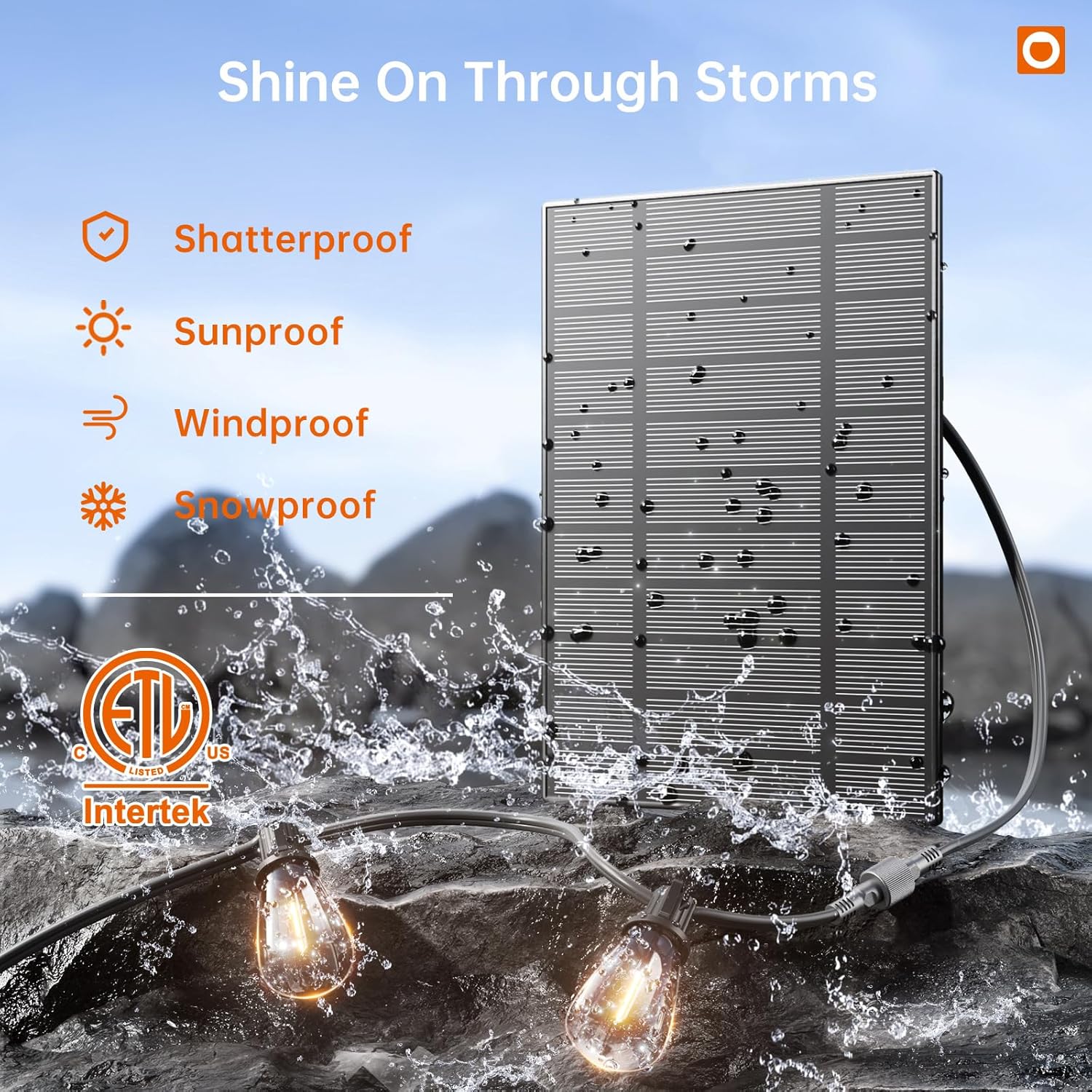 addlon 120FT(114+6) Solar String Lights Outdoor, Waterproof Solar Powered Outside Lights with Remote & USB Port, ST38 LED Shatterproof Bulbs, Dimmable Solar Light for Camping Backyard Porch