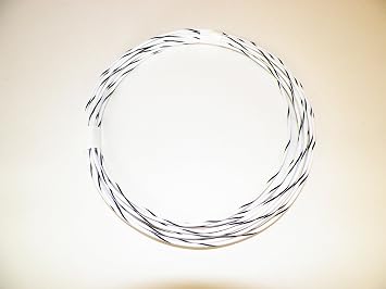 18 Ga Awg White/Black Striped Automotive/General Purpose GXL Wire .94 O.D. 25 Superior Abrasion Resistance, High Heat, Resist grease,Oil, Gasoline,Acids