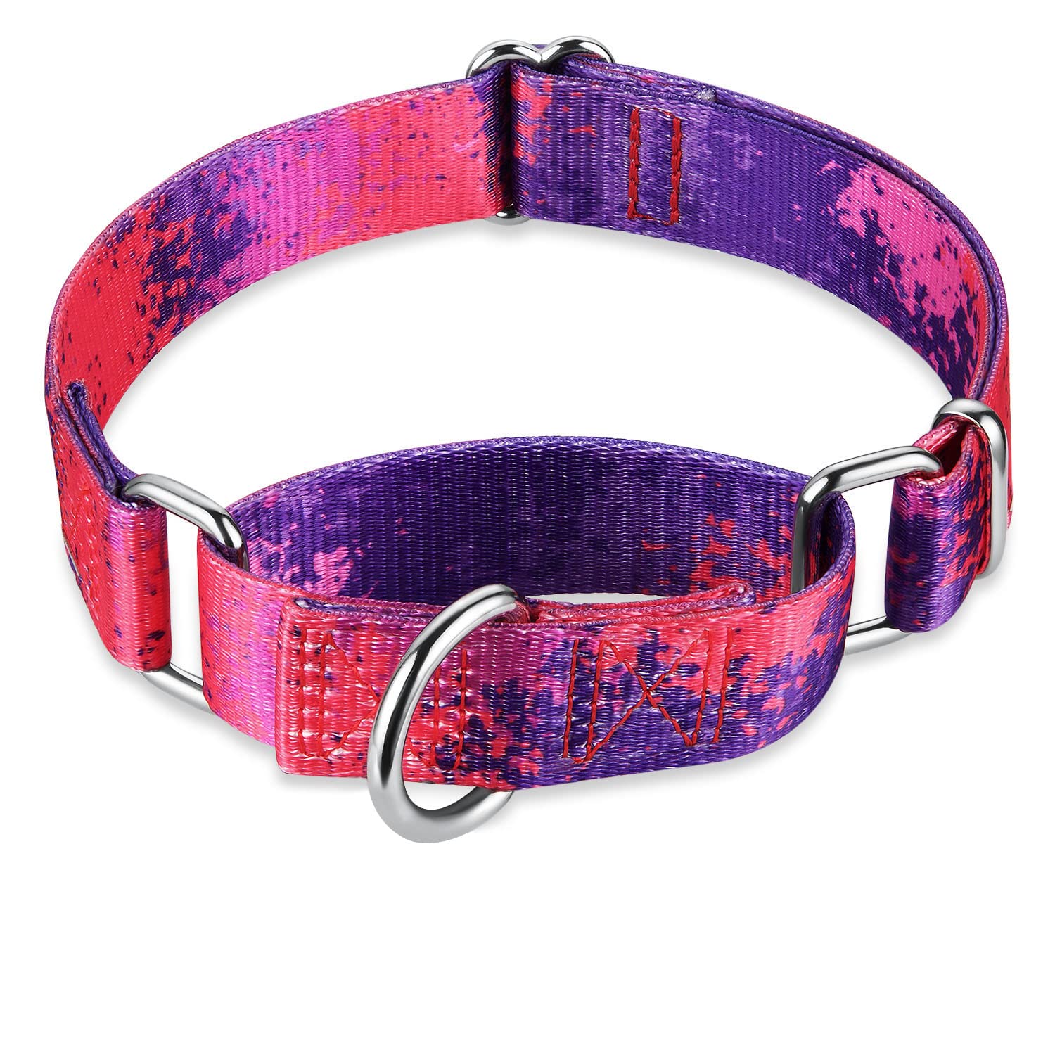 Martingale Dog Collars Colourful Oil Painting Pattern Series - No Pull Pet Collar Silky Soft for Medium and Large Dogs (Small, 1.5cm Wide, Purple Secret) — view 2
