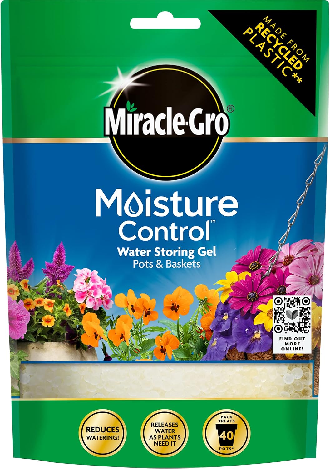 Miracle Gro Moisture Control Pots & Baskets (225g Pouch) Storing Gel