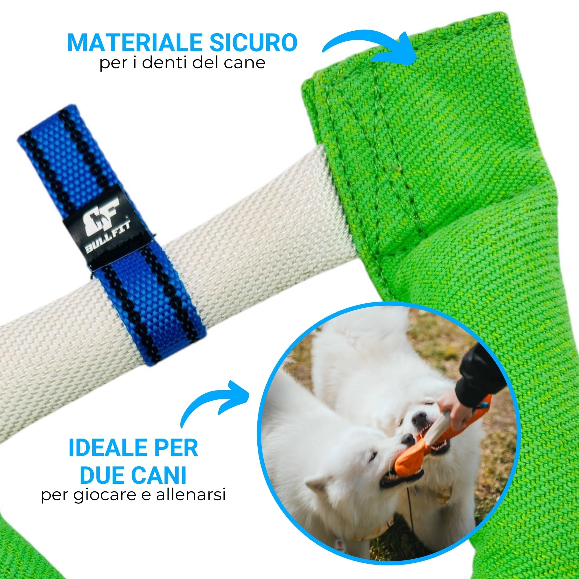 Bull Fit Manicotto per Cani a Ferro di Cavallo 30 cm, Salsicciotto Molto Robusto per I'addestramento dei Cani, per il Tiro alla Fune e per i Giochi di Tiro alla Fune, Verde