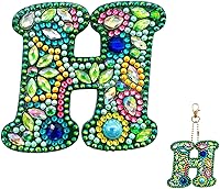 Vista 13 de YOYA Llaveros de pintura de diamantes de doble cara 5D letras 5D Kit de llaveros de pintura de diamantes de taladro completo para bricolaje, letras