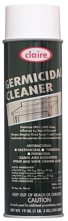 Claire C-873 19 Oz. Germicidal Cleaner Aerosol Can Case of 12