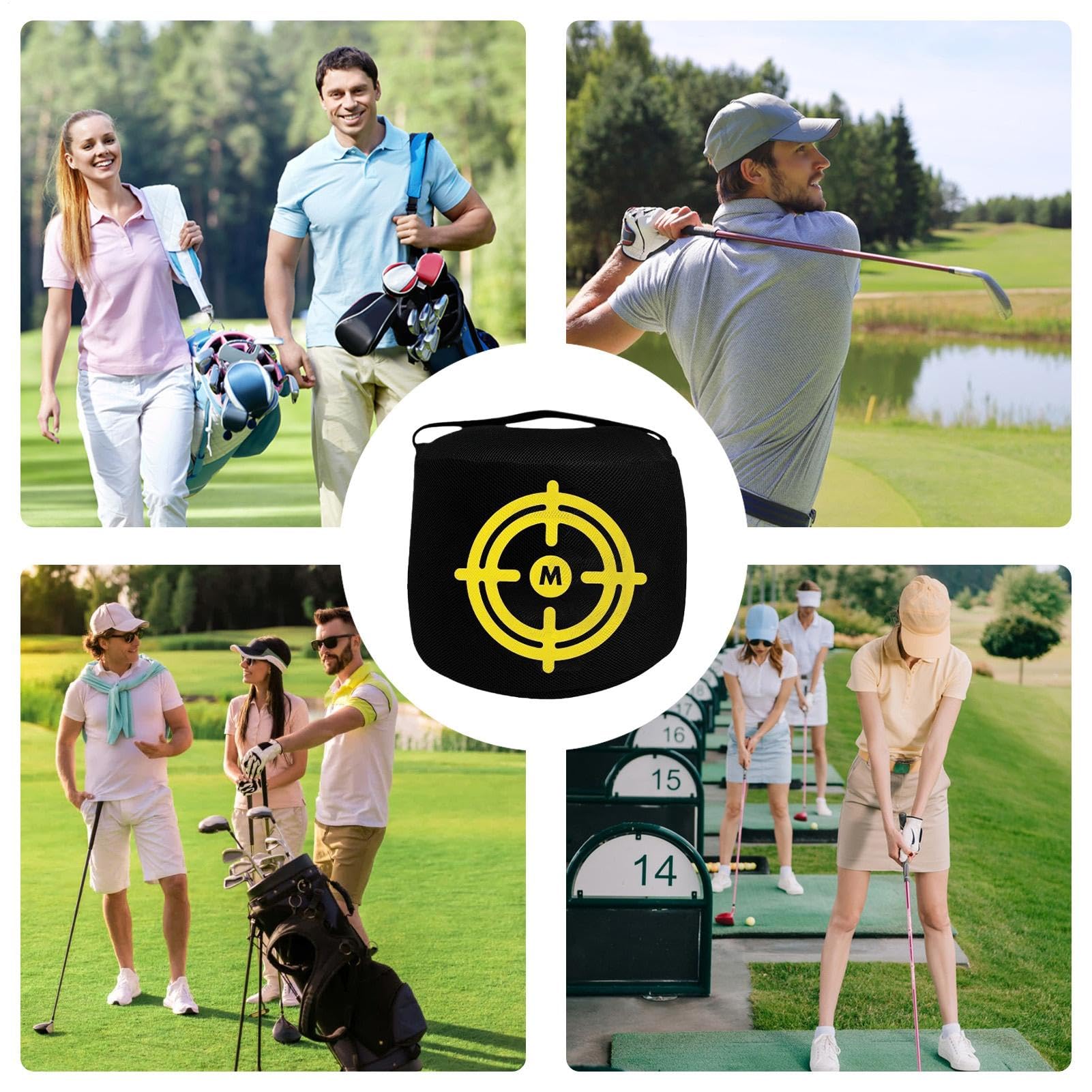 Bolsa Entrenadora de Swing de Golf Herramienta De Silenciosa para Apuntar | Saco De Golpeo Para Palos De Golf Para Golfistas, Jugadores, Aficionados, Hombres,