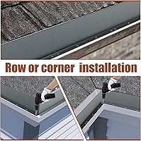 Vista 6 de BJADE'S Gutter Valley - Protector contra salpicaduras, 4 unidades de aluminio para techos rectos, planos, esquinas, 10 pulgadas cada uno