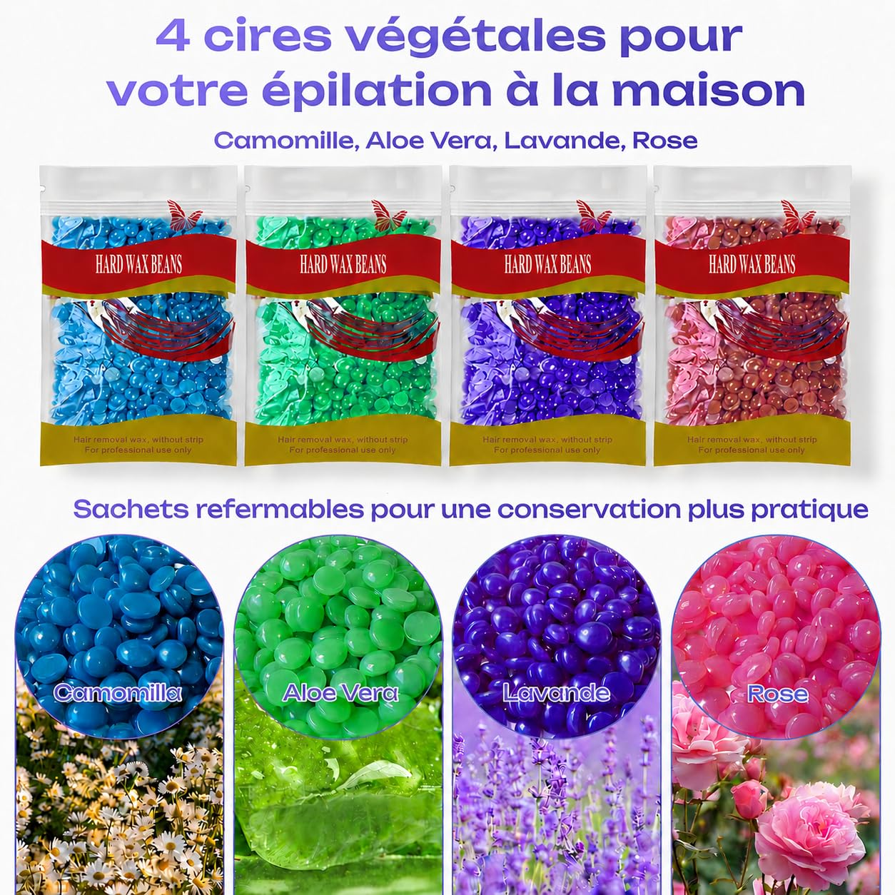 Chauffe Cire Épilation à la Maison, Appareil à Cire Chaude avec Température Réglable, Machine à Cire Compacte pour Visage, Petites Zones, Jambes, Aisselles et Maillot(blanc)