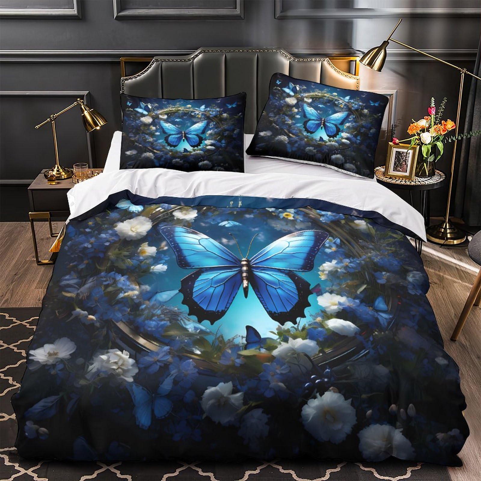 Housse de couette papillon bleu pour sublimer la chambre de votre fille