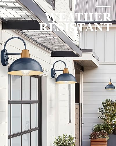 Miniatura 4 de Luces de granero del anochecer al amanecer, lámpara de pared exterior moderna HWH, aplique de pared de granero de cuello de cisne al aire libre,