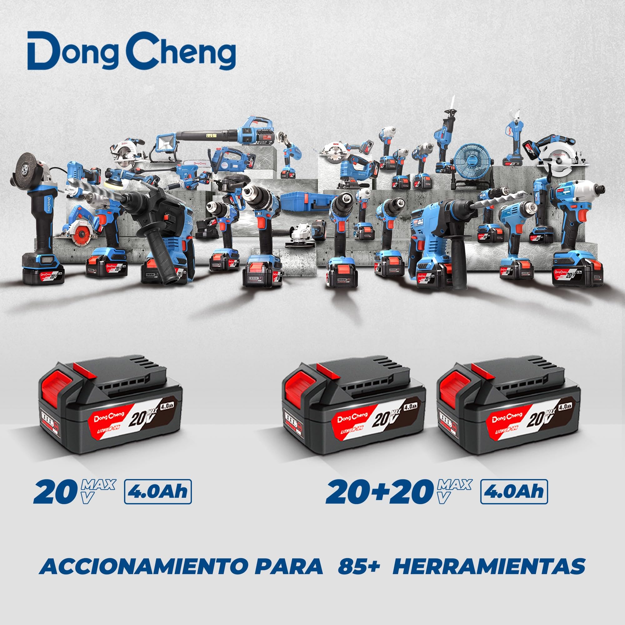 DongCheng Motosierra inalámbrica 40V, Motosierra con batería de 38 cm de longitud de corte, Motor sin escobillas 14 m/s de velocidad de corte, Motosierra con batería con 2x4.0Ah de batería y cargador