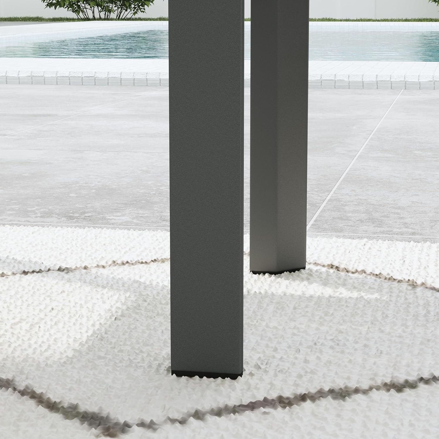 Homestyles Grayton Outdoor Aluminum Coffee Table, Gray