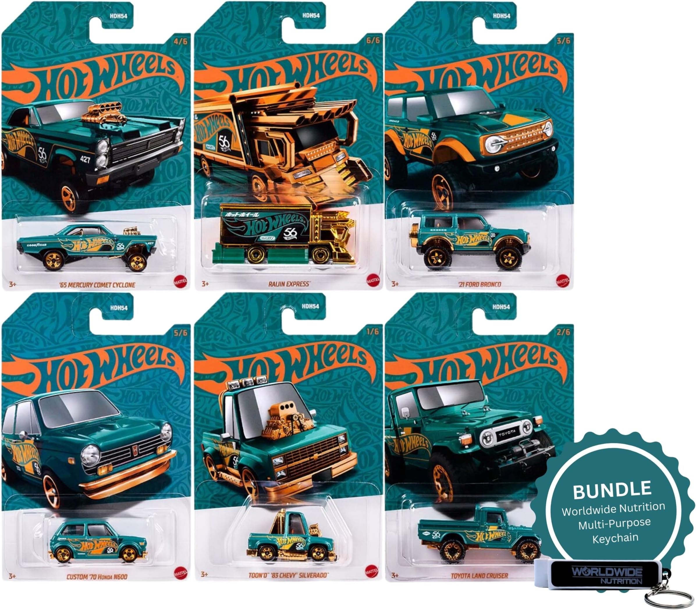 Worldwide Nutrition Bundle Compatible With Hot Wheels 56th