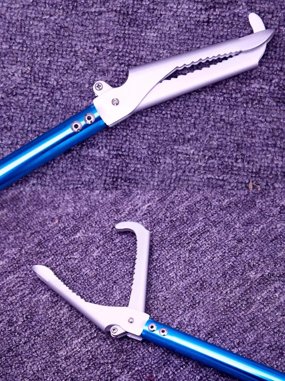 60" Professional All-Aluminum Alloy Snake Tong Reptile Grabber Rattle Snake Catcher Wide Jaw Handling Tool with Lock