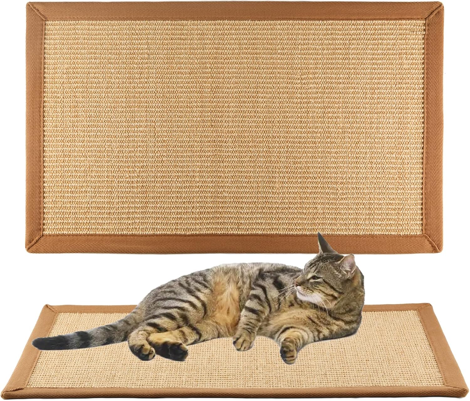 Pethave Cat Scratching Mat with Cotton Borde,27.6x16.7inch Cat