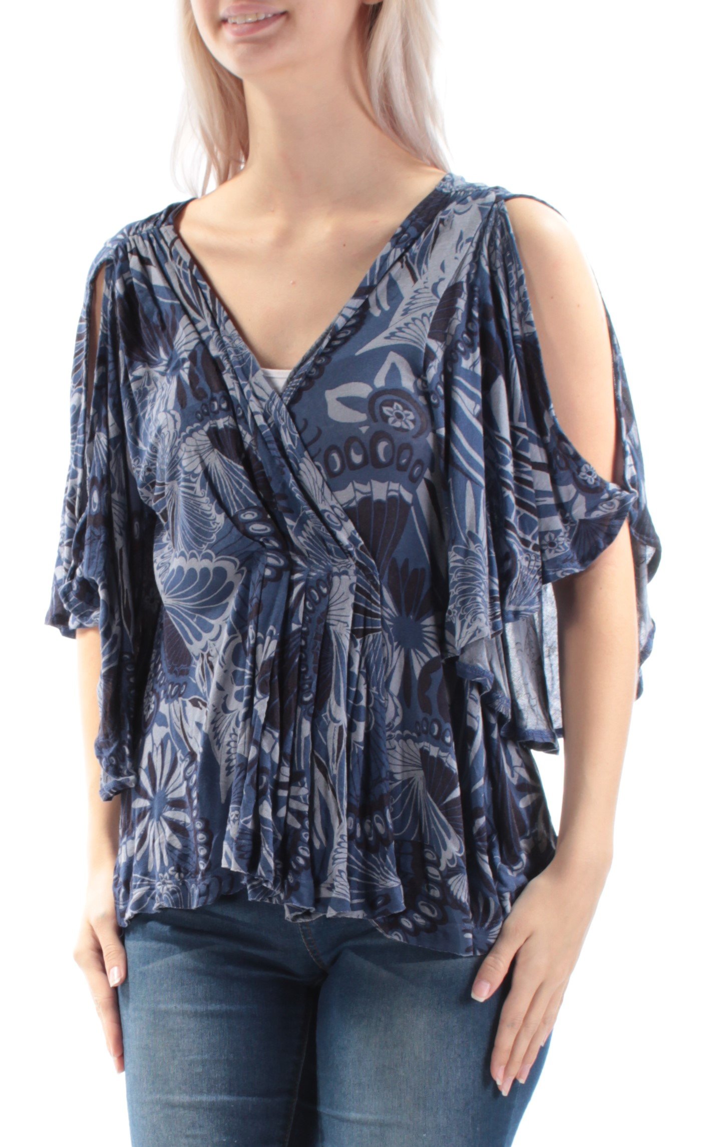 Free PeopleWomen's 'Amour' Printed Elbow-Length Sleeve Blouse