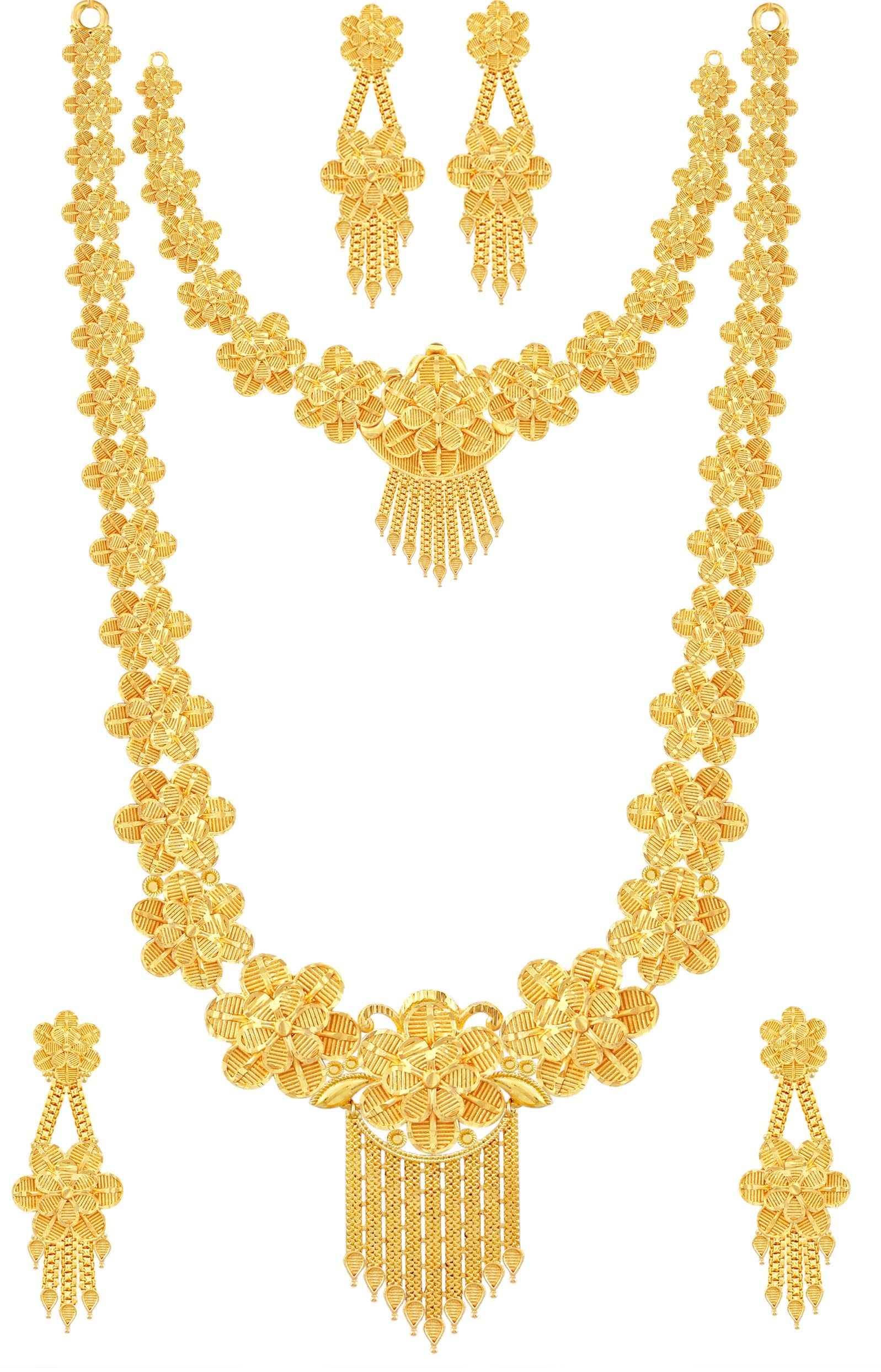 Mansiyaorange Combo Of Two Forming Floral Golden Choker And Long Rani Haar Necklace Set/Jewelry/Jualry/Necklace/Jewellery/julry Set For Women (B0BH11RJDW) Amazon Price History, Amazon Price Tracker