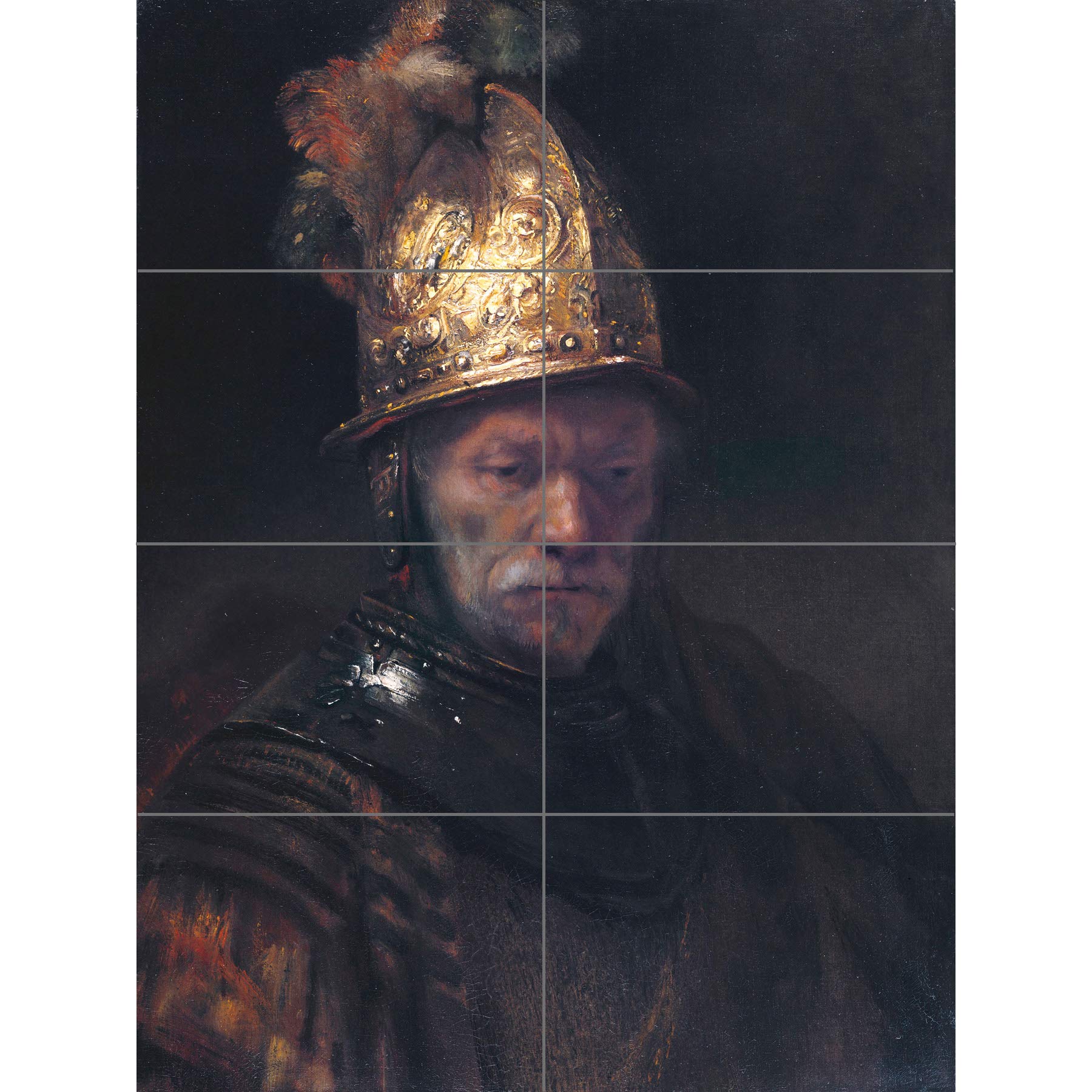 Artery8 Rembrandt Circle The Man With The Golden Helmet XL Giant Panel Poster (8 Sections)