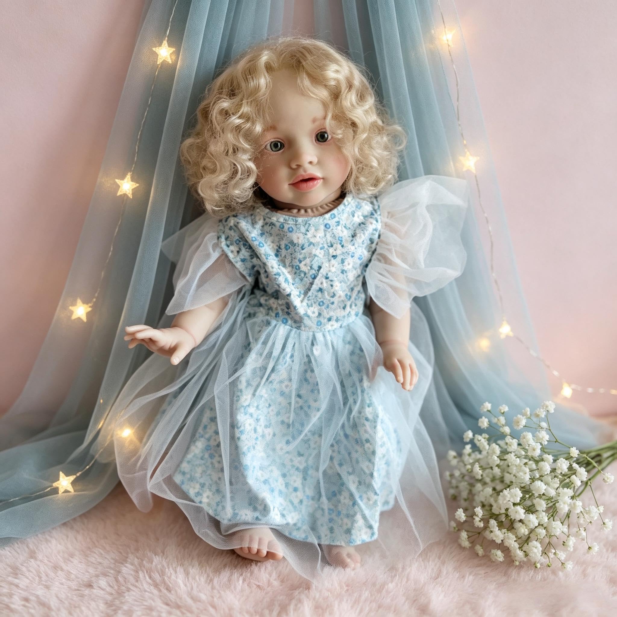 66 cm große Reborn-Kleinkind-Puppen, blondes Mädchen, Pippa, lebensechte Reborn-Babypuppe, realistische Kleinkind-Puppe, weicher Vinyl-Stoffkörper, echtes Leben, Baby-Puppe, Geschenke für