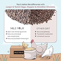 Vista 6 de Mile Four Grano de pollo para pollitos – Pollos de 0 a 8 semanas, 100% mineral natural de grano de pollo cuarcita, grano de aves de corral, ayuda