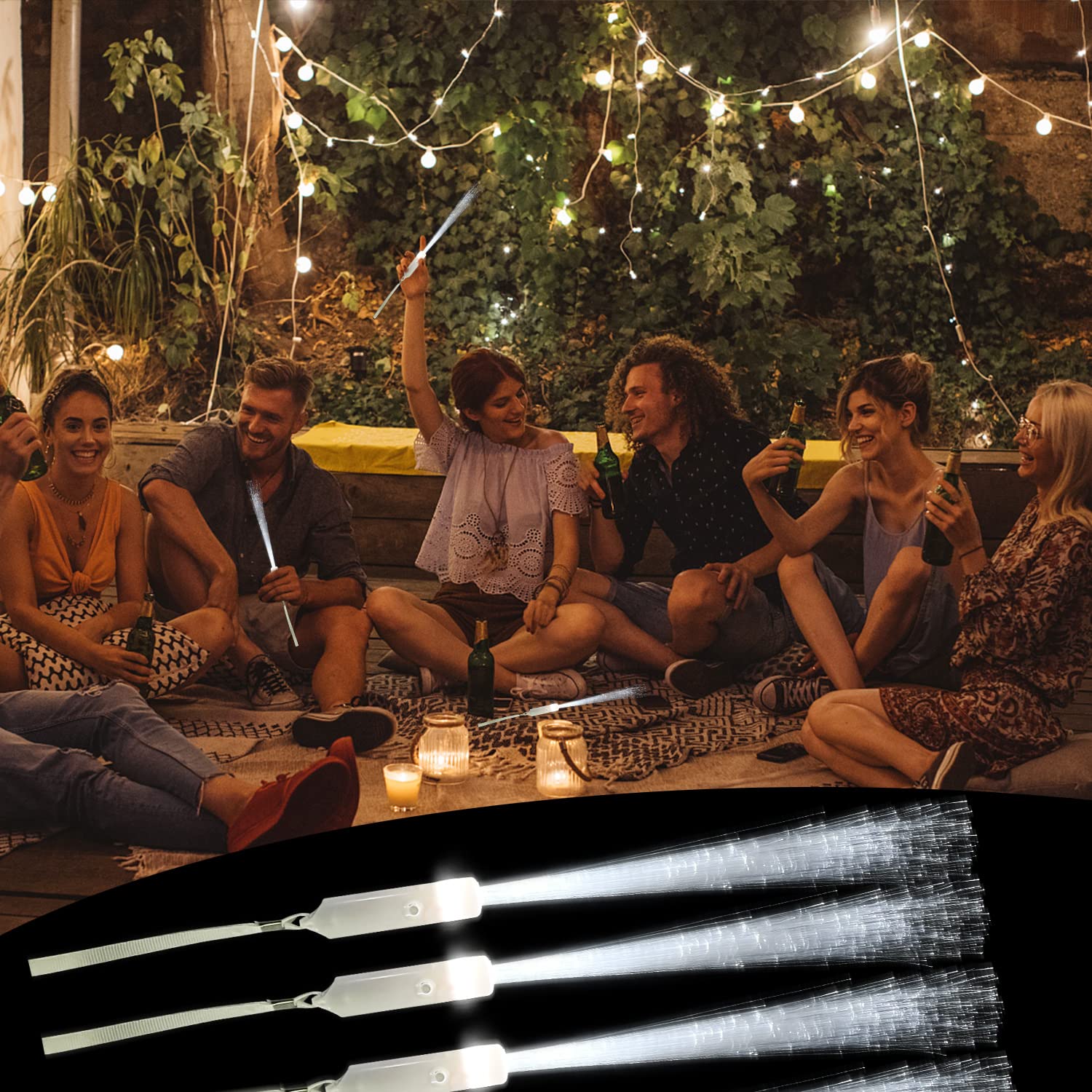 3 Bastoncini Luminosi LED Da Concerto – 15 Colori, 25 Cm, Con Batterie, Per Feste, Rave, Matrimoni E Capodanno - 4
