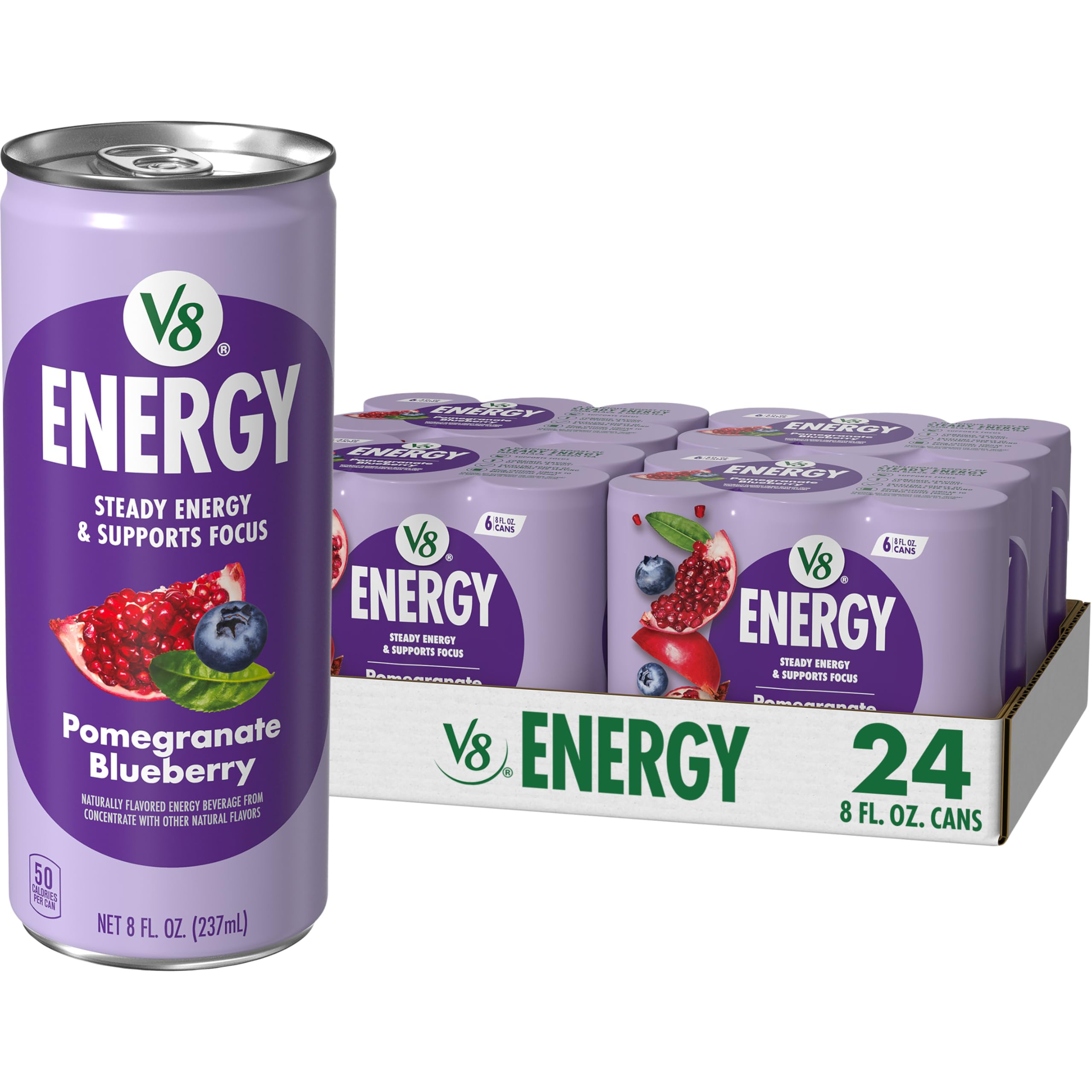 Amazon.com : V8 Energy Pomegranate Blueberry Energy Drink, 8 fl oz