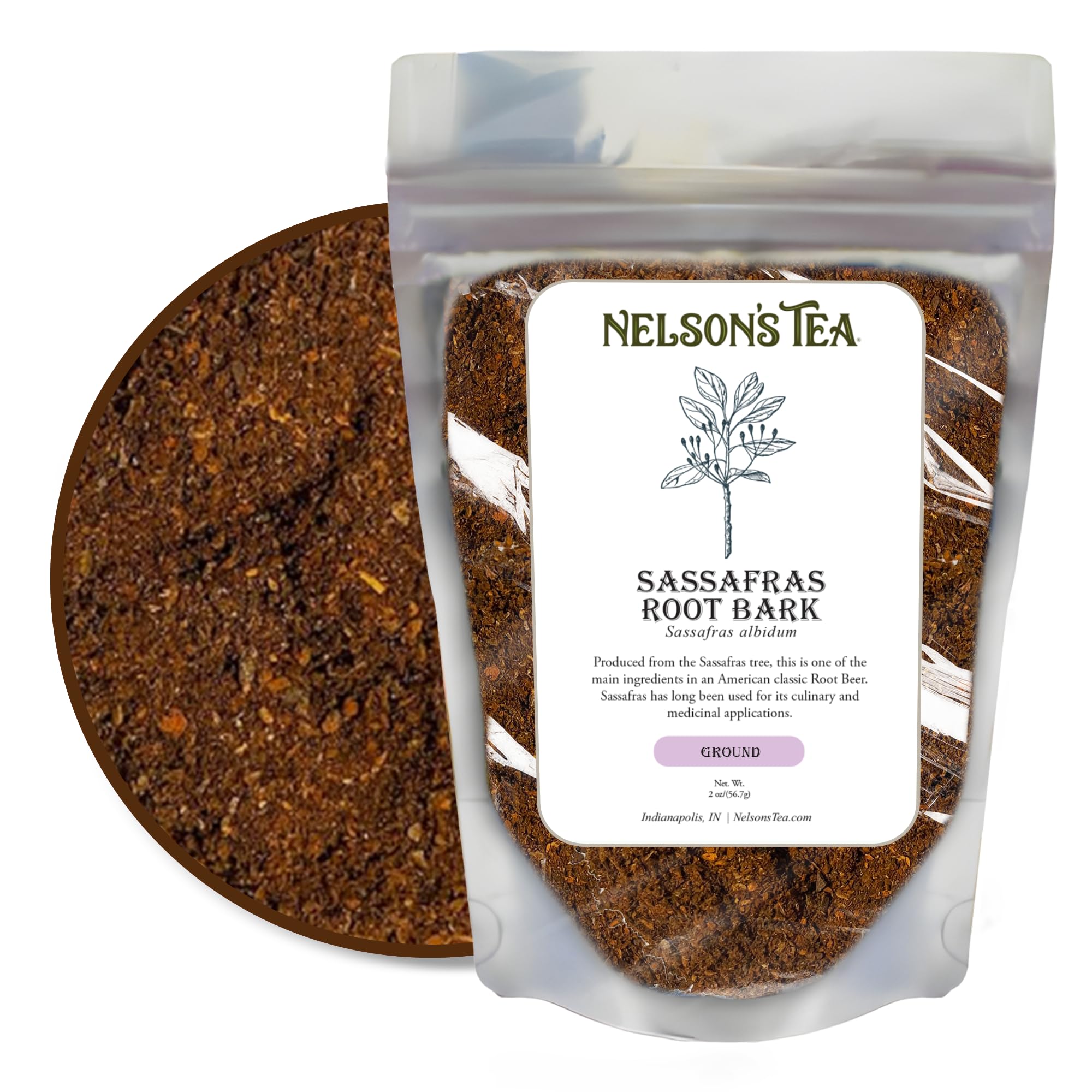 Amazon.com : Nelson's Tea - Sassafras Root Bark Ground - Caffeine
