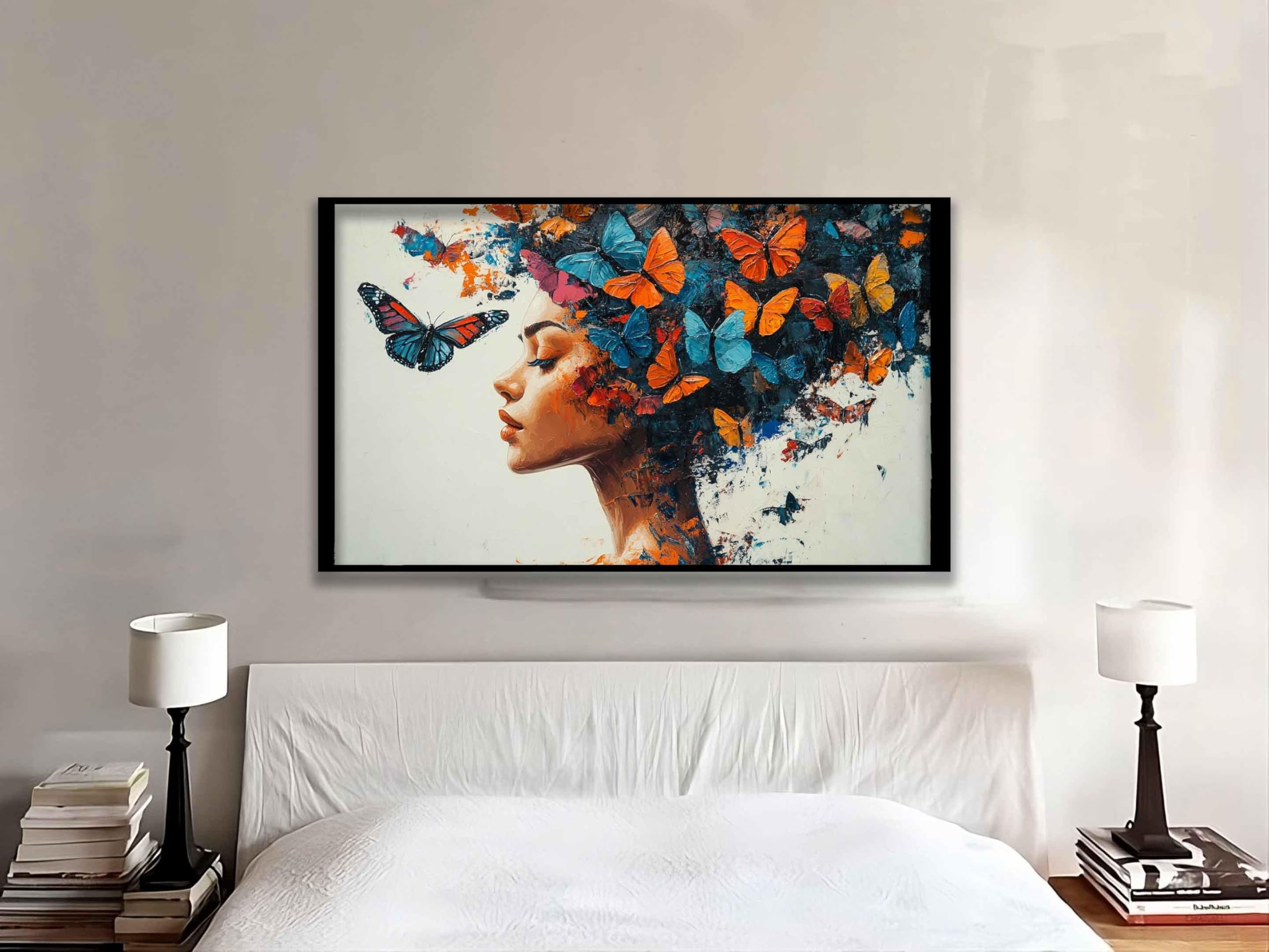Tableau femme africaine pour habiller un mur de chambre vide - 8