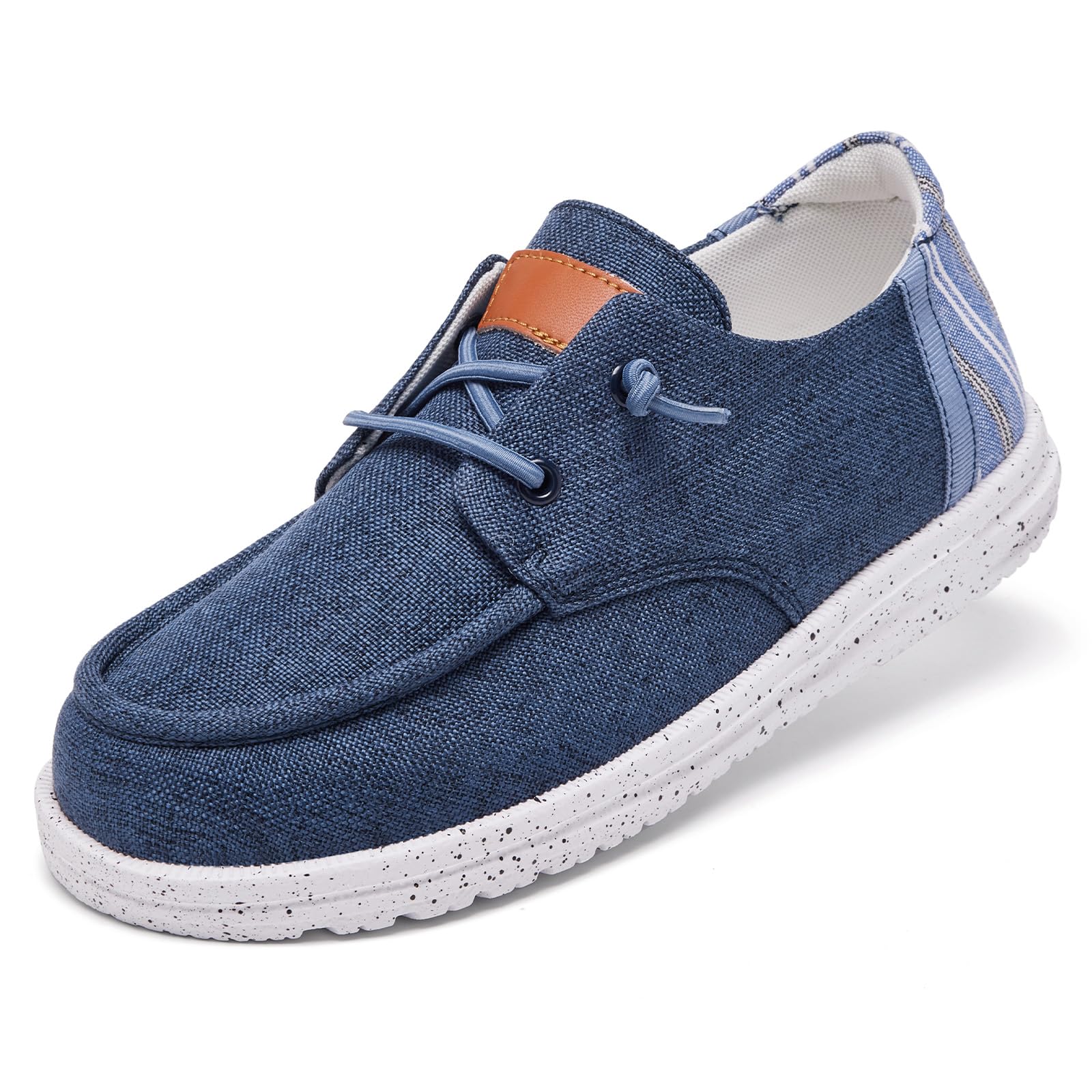 Myzmnk Loafers Damen Mokassins Slip-On Sneakers Canvas Lässige Schuhe | Orthopädische Fußgewölbeunterstützung, Memory-Schaum Einlage, leicht & atmungsaktiv, rutschfeste Sohle, freizeittauglich