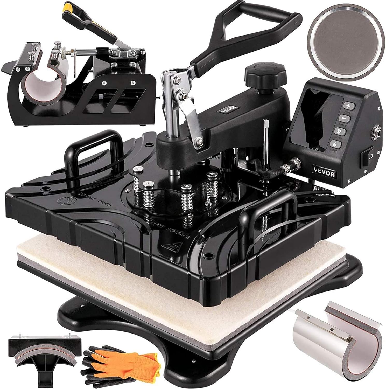 Home Services Heat Press 12X15 Inch 1000W 6 in 1 Heat Press