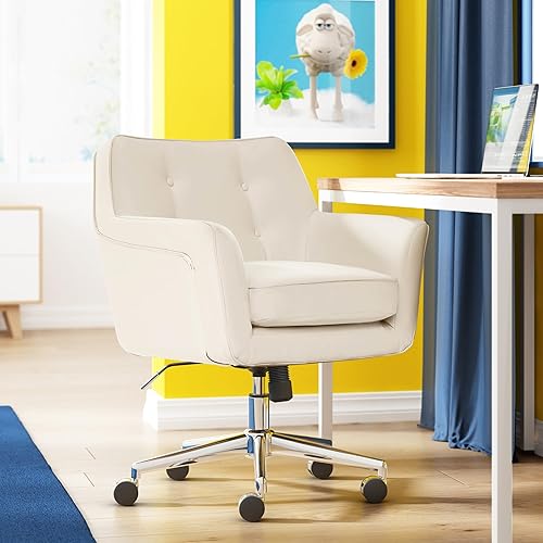 Miniatura 2 de Serta Ashland - Silla ergonómica para oficina en casa con amortiguación de espuma viscoelástica, base de acero inoxidable con acabado cromado,