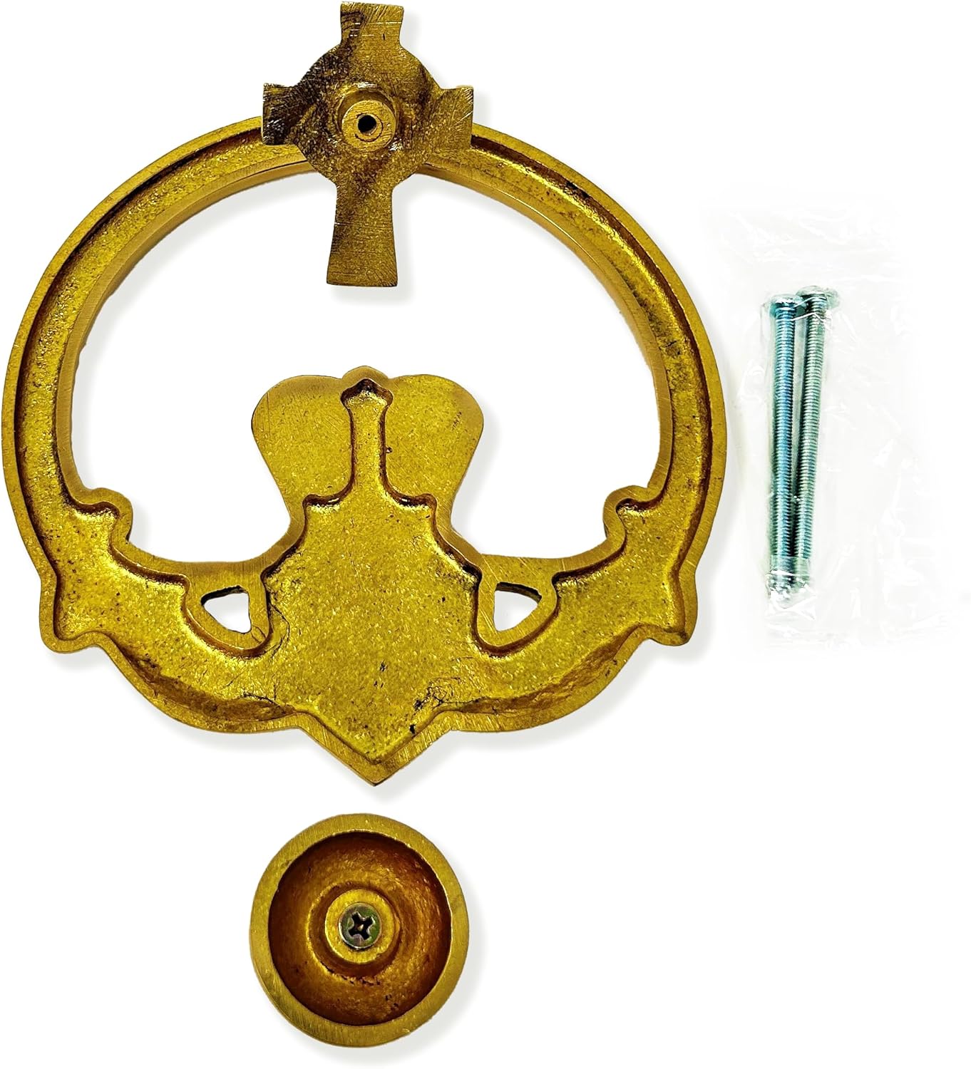 Claddagh Door Knocker House Accessory Polished Brass Housewarming Gift